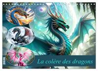 La colère des dragons (Calendrier mural 2026 DIN A4 vertical), CALVENDO calendrier mensuel