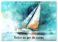 Voiles au gré du temps (Calendrier de bureau 2026 DIN A5 vertical), CALVENDO calendrier mensuel