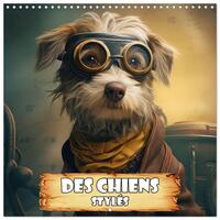Des chiens stylés (Calendrier mural carré 2026 30x30 cm) Calendrier double avec une page pour vos prises de notes