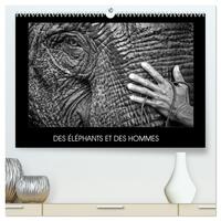 DES ÉLÉPHANTS ET DES HOMMES (Calendrier mural 2026 DIN A2 vertical) calendrier de bureau