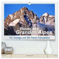 Routes des Grandes Alpes, Un voyage par les Alpes françaises  (Calendrier mural 2026 DIN A2 vertical) calendrier de bureau