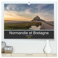 Normandie et Bretagne  (Calendrier mural 2026 DIN A2 vertical) calendrier de bureau