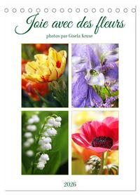 Joie avec des fleurs (Calendrier de bureau 2026 DIN A5 horizontal), CALVENDO calendrier mensuel