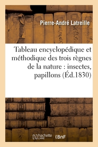 TABLEAU ENCYCLOPEDIQUE ET METHODIQUE DES TROIS REGNES DE LA NATURE : INSECTES, PAPILLONS - , CRUSTAC