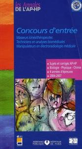 CONCOURS D'ENTREE MASSEURS KINESITHERAPEUTE TECHNICIEN EN ANALYSE BIOMEDIALE MANIPULATEURS EN ELECTROCARDIOLOGIE MEDICALE 2004/2007