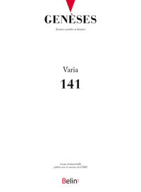 GENESES N  141 (2025-4) - APRES L'EFFONDREMENT : INSTITUTIONS, CORPS ET CHAMPS PRIS DANS LES CHANGEM