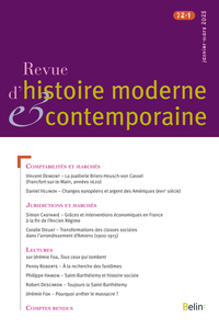 Revue d'histoire moderne et contemporaine n° 72-1 (janvier-mars 2025)