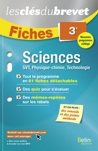 Fiches Sciences (SVT, Physique-chimie, Technologie) - 3ème