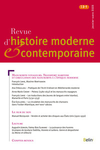 Revue d'histoire moderne et contemporaine n° 73-1 (janvier-mars 2026)