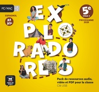 Exploradores 5e - Espagnol (2026) - Clé USB avec vidéos/audios