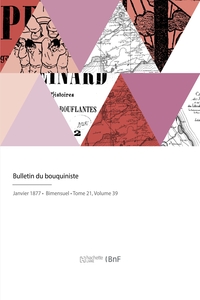 BULLETIN DU BOUQUINISTE