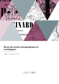 REVUE DES ETUDES ETHNOGRAPHIQUES ET SOCIOLOGIQUES