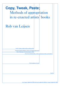 COPY, TWEAK, PASTE - MODES D APPROPRIATION DANS LE REENACTMENT DE LIVRES D ARTISTES
