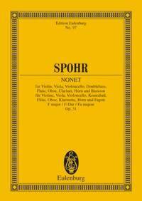 EULENBURG MINIATURE SCORES - NONET FA MAJEUR - OP. 31. VIOLIN, VIOLA, CELLO, DOUBLE BASS, FLUTE, OBO
