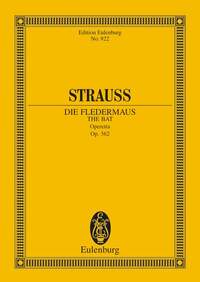 EULENBURG MINIATURE SCORES - LA CHAUVRE-SOURIS - OPERETTE EN 3 ACTES. OP. 362. SOLOISTS, CHOIR AND O