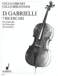 SEVEN RICERCARI - CELLO.