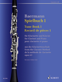 BAERMANN - KLARINETTENSCHULE - VOL. 1 - RECUEIL DE PIECES 1 - PIECES DE CONCERT DE LA METHODE DE CLA