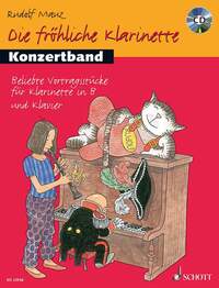 DIE FROHLICHE KLARINETTE - KONZERTBAND. 18 BELIEBTE VOTRAGSSTUCKE. CLARINET AND PIANO. RECUEIL DE PI