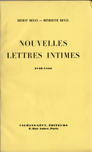 NOUVELLES LETTRES INTIMES 1846-1850