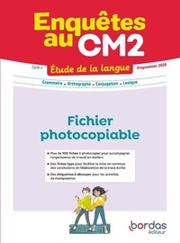 Enquêtes au … CM2, Fichier photocopiable - Etude de la langue