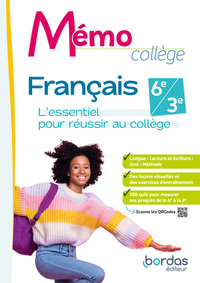 Mémo Collège, Français, l'essentiel pour réussir au collège 6e/3e, Cahier de l'élève