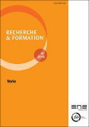 Recherche et formation, n° 91/2019