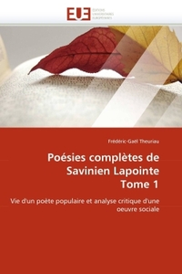 Poésies complètes de savinien lapointe tome 1