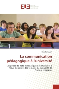 LA COMMUNICATION PEDAGOGIQUE A L''UNIVERSITE