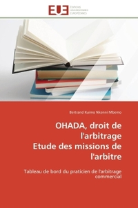 OHADA, DROIT DE L'ARBITRAGE ETUDE DES MISSIONS DE L'ARBITRE