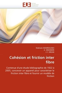 Cohésion et friction inter fibre