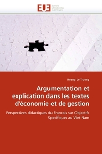 Argumentation et explication dans les textes d''économie et de gestion