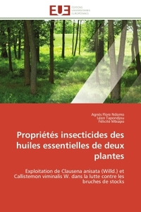 Propriétés insecticides des huiles essentielles de deux plantes