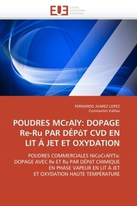 Poudres mcraly: dopage re-ru par dépôt cvd en lit á jet et oxydation