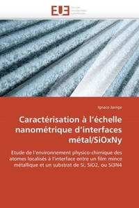 Caractérisation à l échelle nanométrique d interfaces métal/sioxny