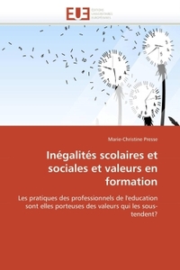 Inégalités scolaires et sociales et valeurs en formation