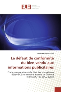 Le défaut de conformité du bien vendu aux informations publicitaires