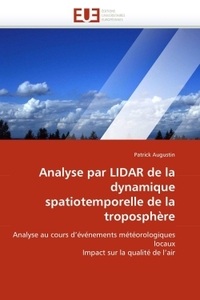 Analyse par lidar de la dynamique spatiotemporelle de la troposphère