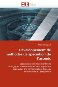 Développement de méthodes de spéciation de l''arsenic