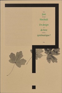 UN DESIGN DE LIVRE SYSTEMATIQUE ?