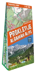 Prokletije Alpes Albanaises 1/65 000 (carte grand format laminée trekking tQ) Prokletije Albania