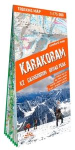 KARAKORAM K2, GASHERBRUM, BROAD PEAK 1/175 000 (CARTE GRAND FORMAT LAMINEE TREKKING TQ) - ANGLAIS