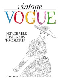 Vintage Vogue : Detachable Postcards to Colour In /anglais