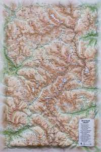 CARTE EN RELIEF DU PARC NATUREL REGIONAL DU QUEYRAS - UBAYE