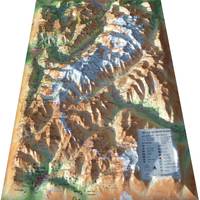 CARTE EN RELIEF DU MASSIF DU MONT BLANC