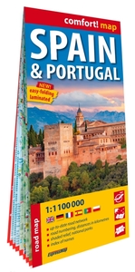 Espagne et Portugal 1/1.100.000 (carte grand format laminée). Spain & Portugal