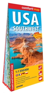 États-Unis. Sud-Ouest 1/1.350.000 (carte grand format laminée). USA Southwest - Anglais