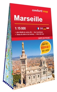 MARSEILLE 1/15.000 (CARTE LAMINEE FORMAT POCHE - PLAN DE VILLE)