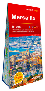 Marseille 1/15.000 (carte grand format laminée - plan de ville)