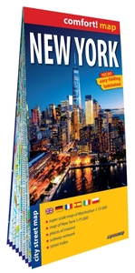 New York 1/75.000, 1/15.000 (carte grand format laminée - plan de ville) - Anglais