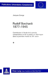 RUDOLF BORCHARDT 1877-1945